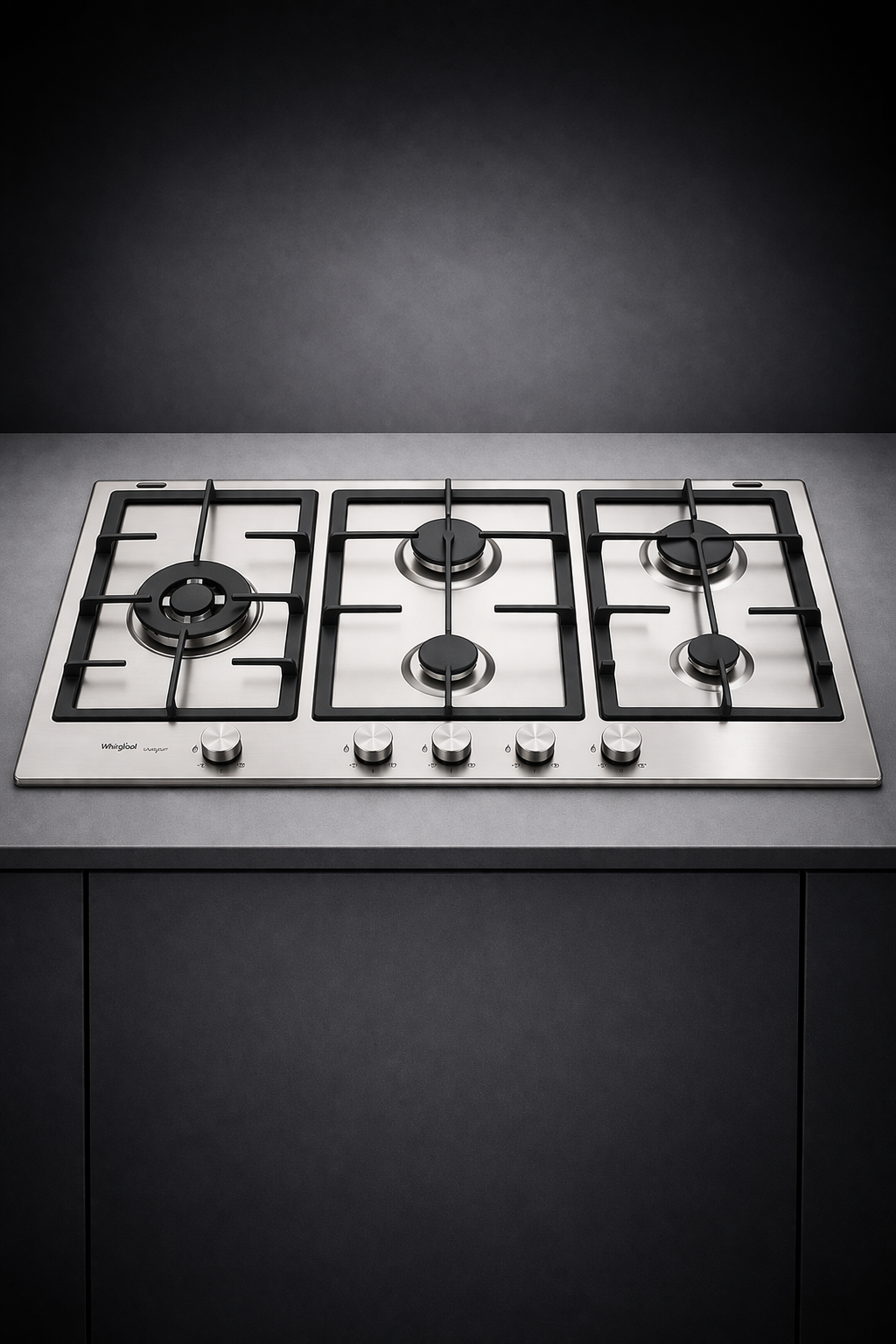 Cubierta a Gas Acero Whirlpool 86 cm