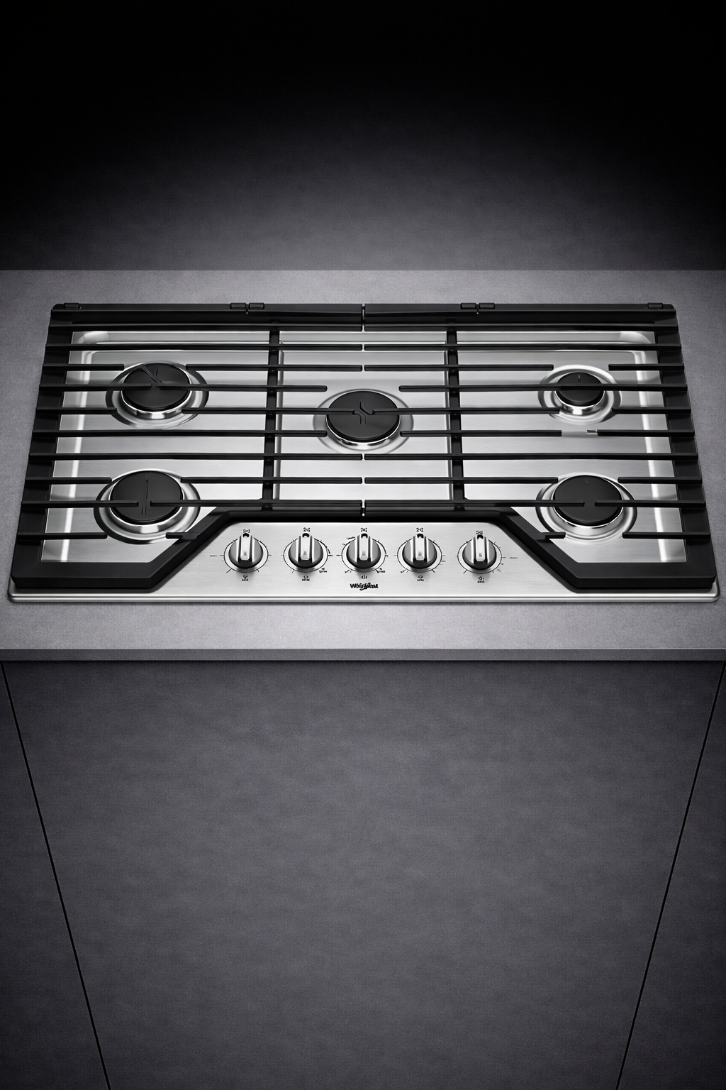Cubierta a Gas Acero Whirlpool 90 cm