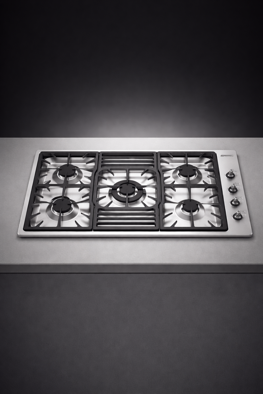 Cubierta de gas acero Smeg 90 cm