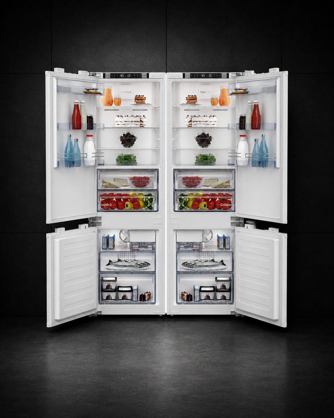Combo Neveras Panelables 454 Lts Beko