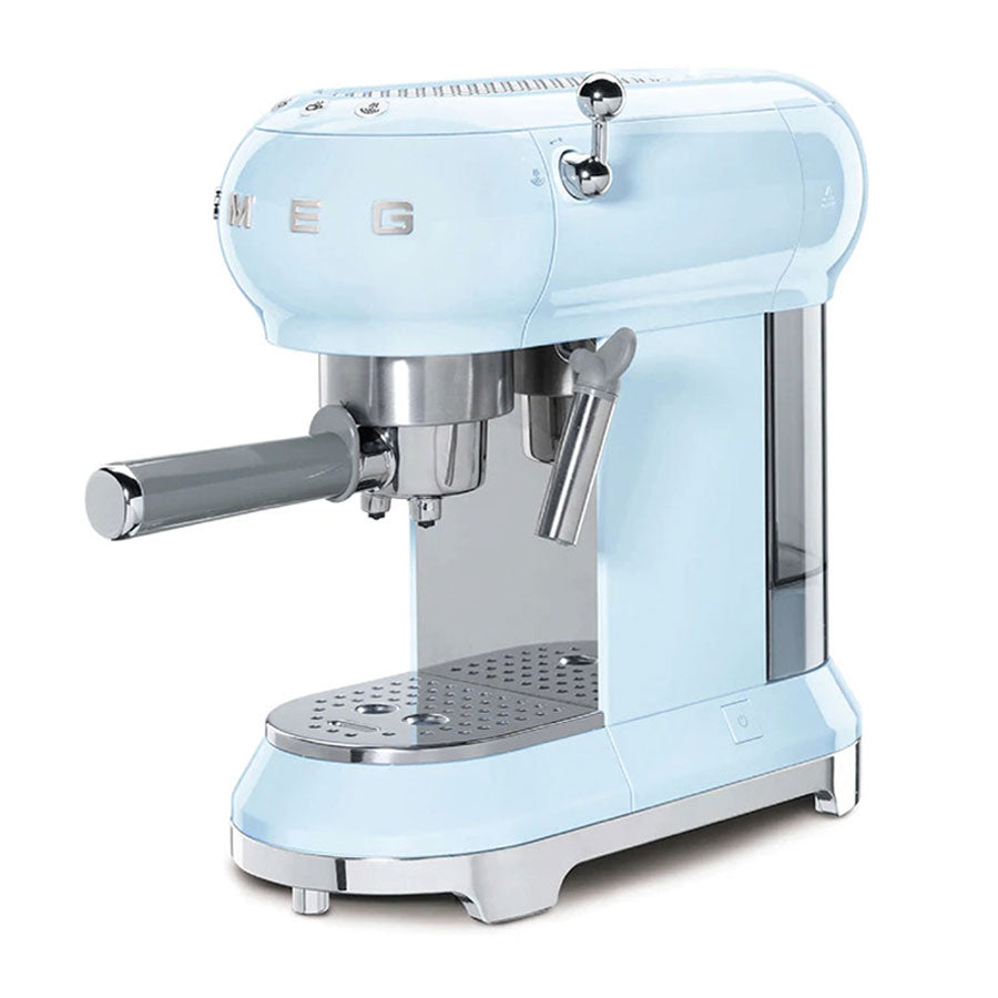 Máquina Espresso Retro Smeg Azul Pastel